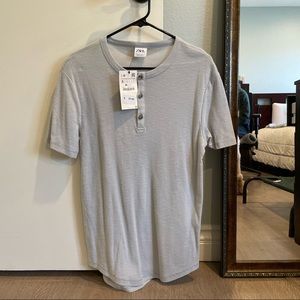 Mens zara blue waffle henley (NWT)